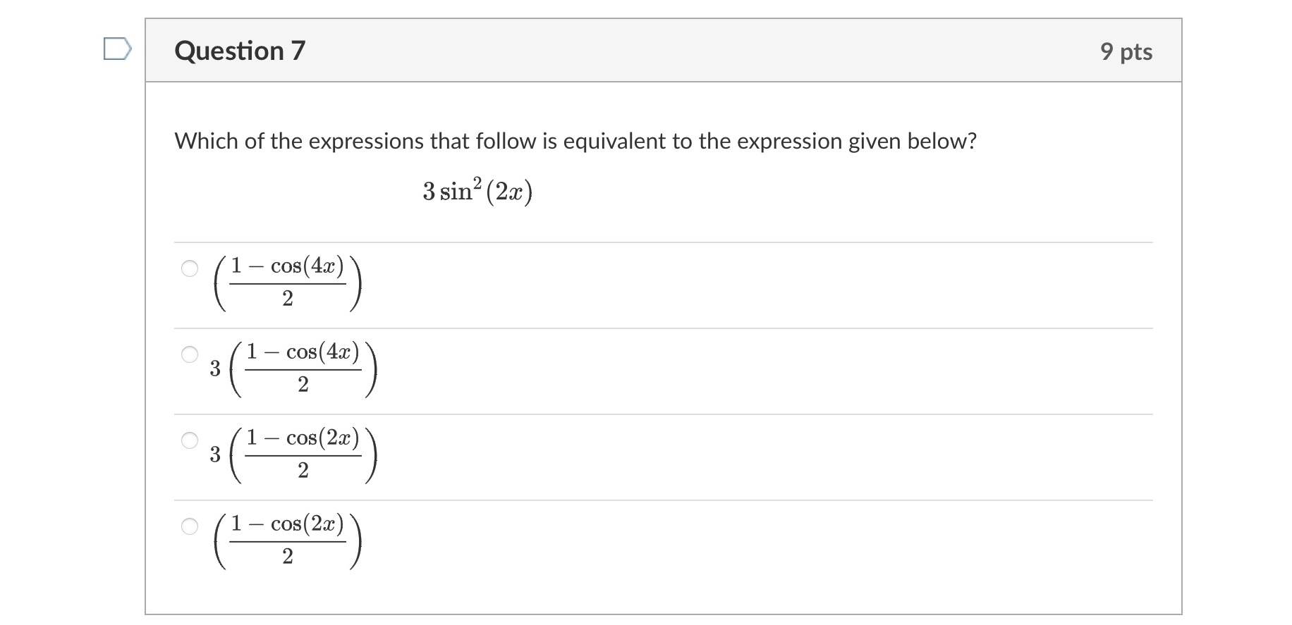 7 10 pts Use the sum or difference formula to write the