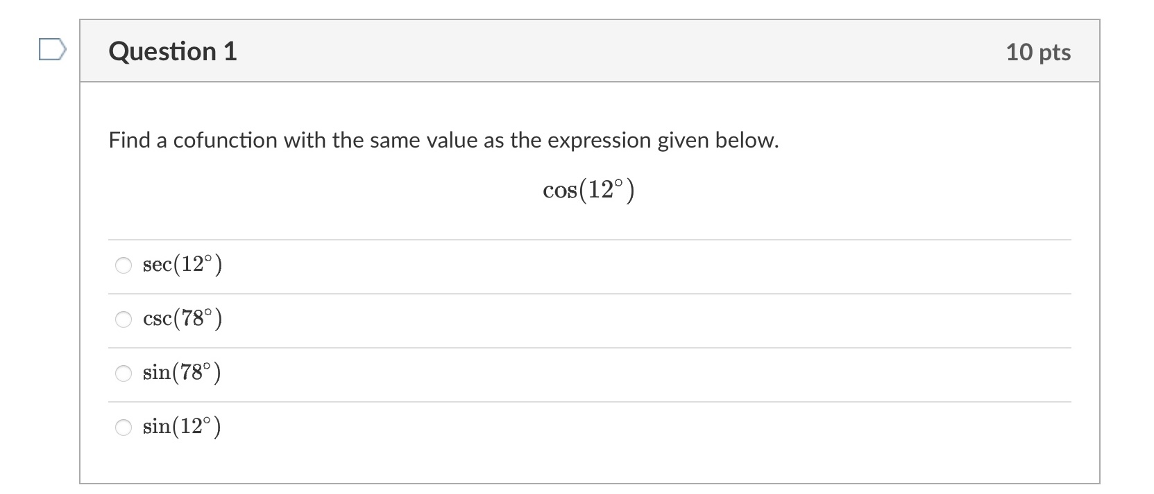 expression below. cos(310) cos(50) sin(310) sin(50) : \"i sin(260) \"' cos(260) \"'