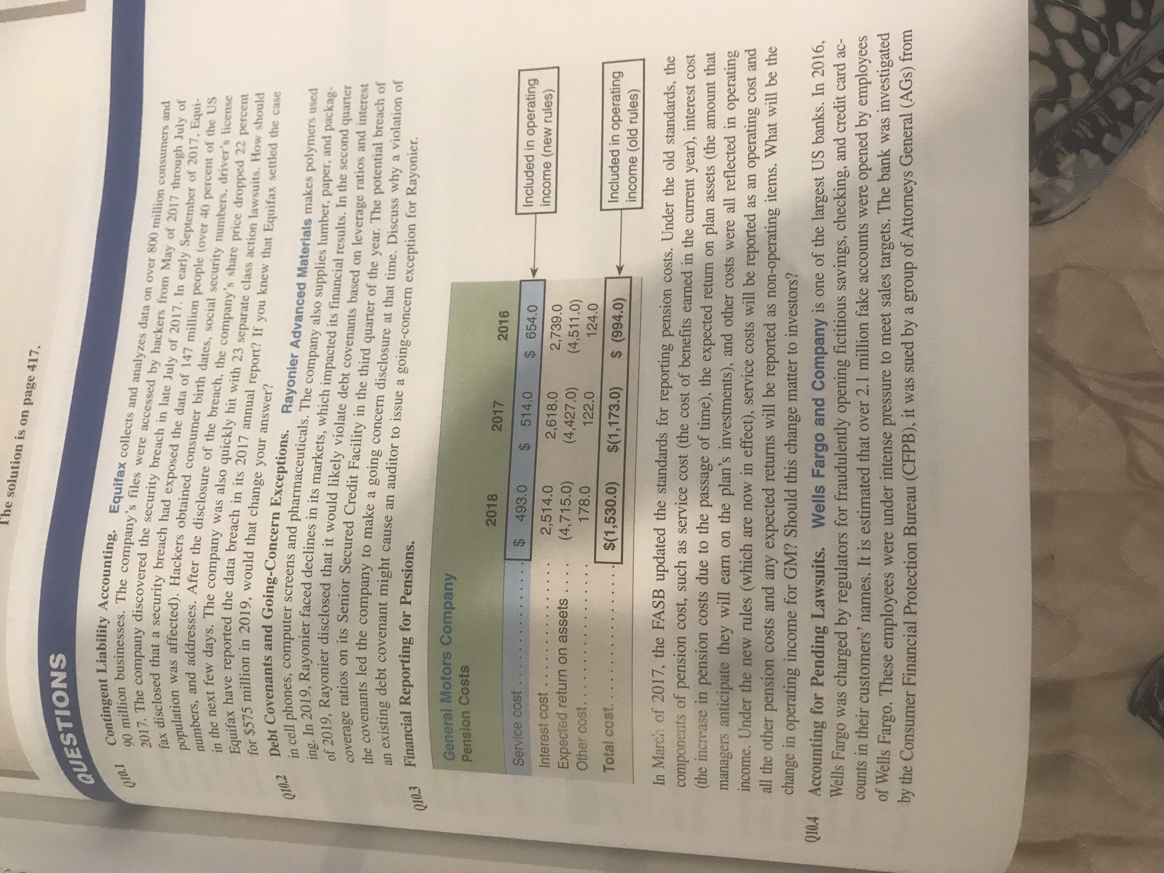 Just answer Q10.3 The solution is on page 417. QUESTIONS Q10.1 Contingent