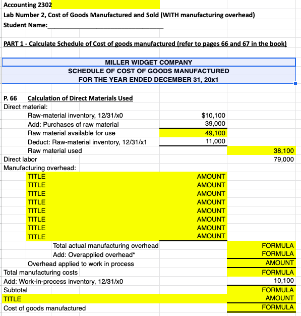 Manufacturing overhead part.The 8 things that goes in the "Title" area. I