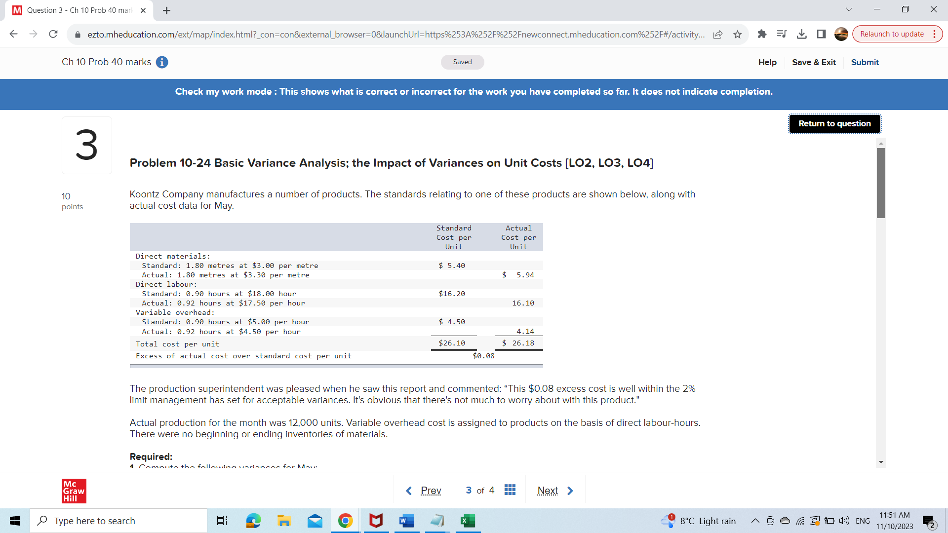  M Question 3 - Ch 10 Prob 40 marl x +