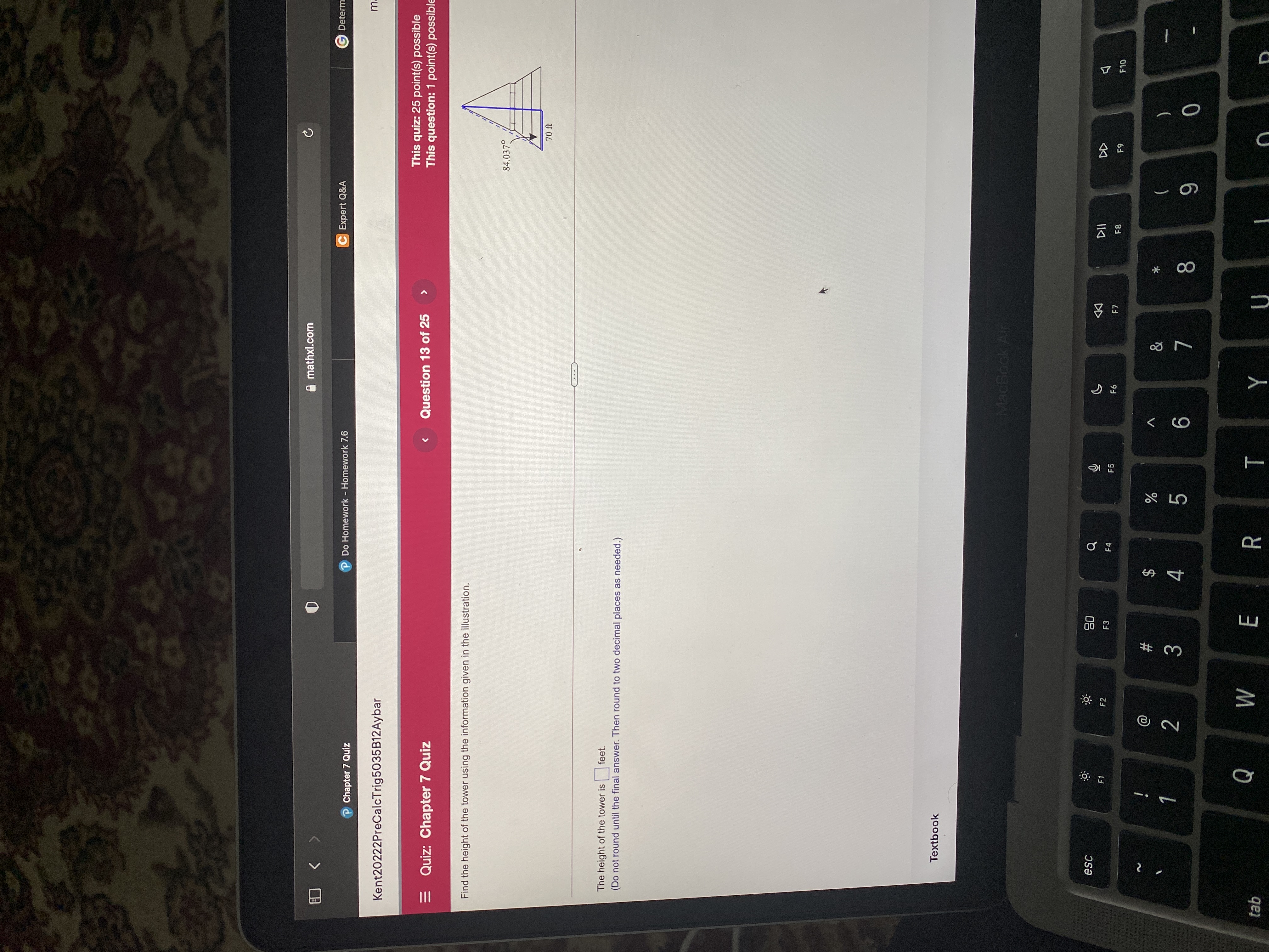 0 = (Simplify your answer, including any radicals. Use integers or fractions