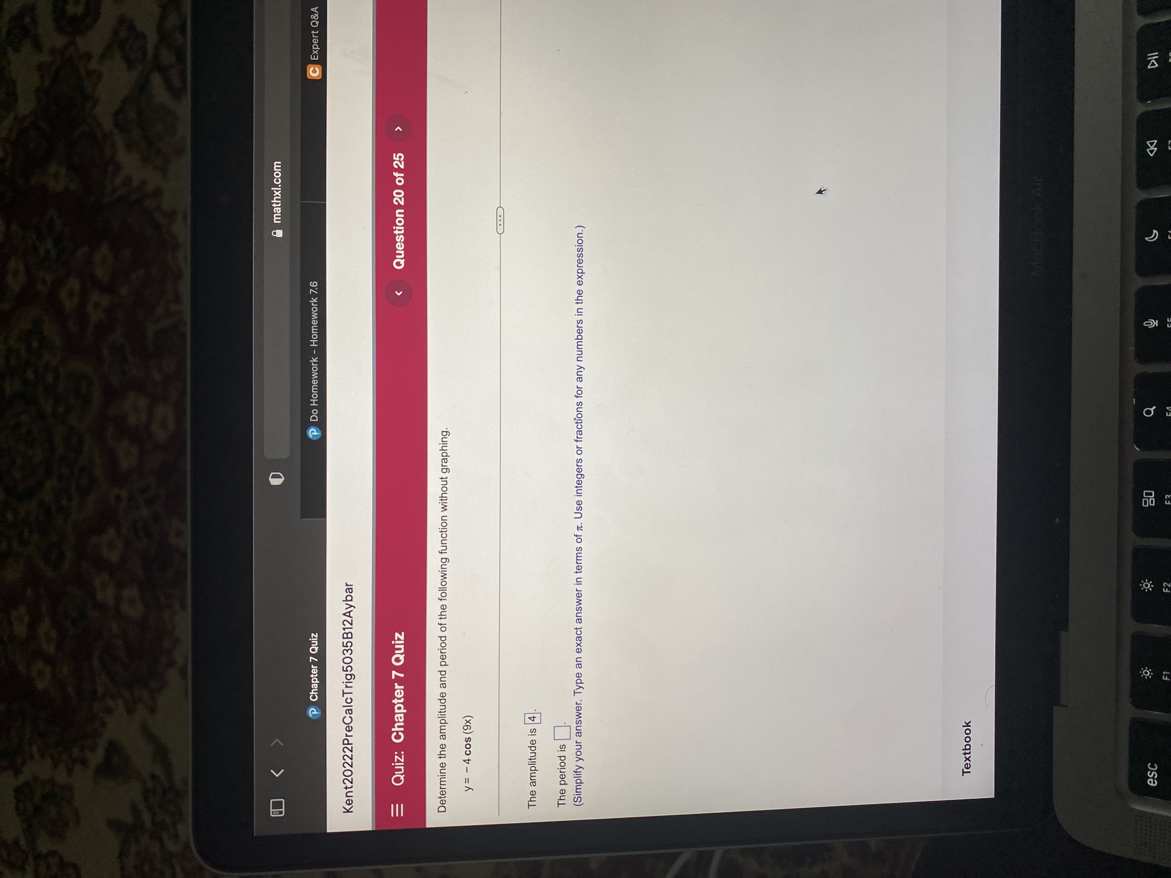 for any numbers in the expression.) sec 0 = (Simplify your answer,