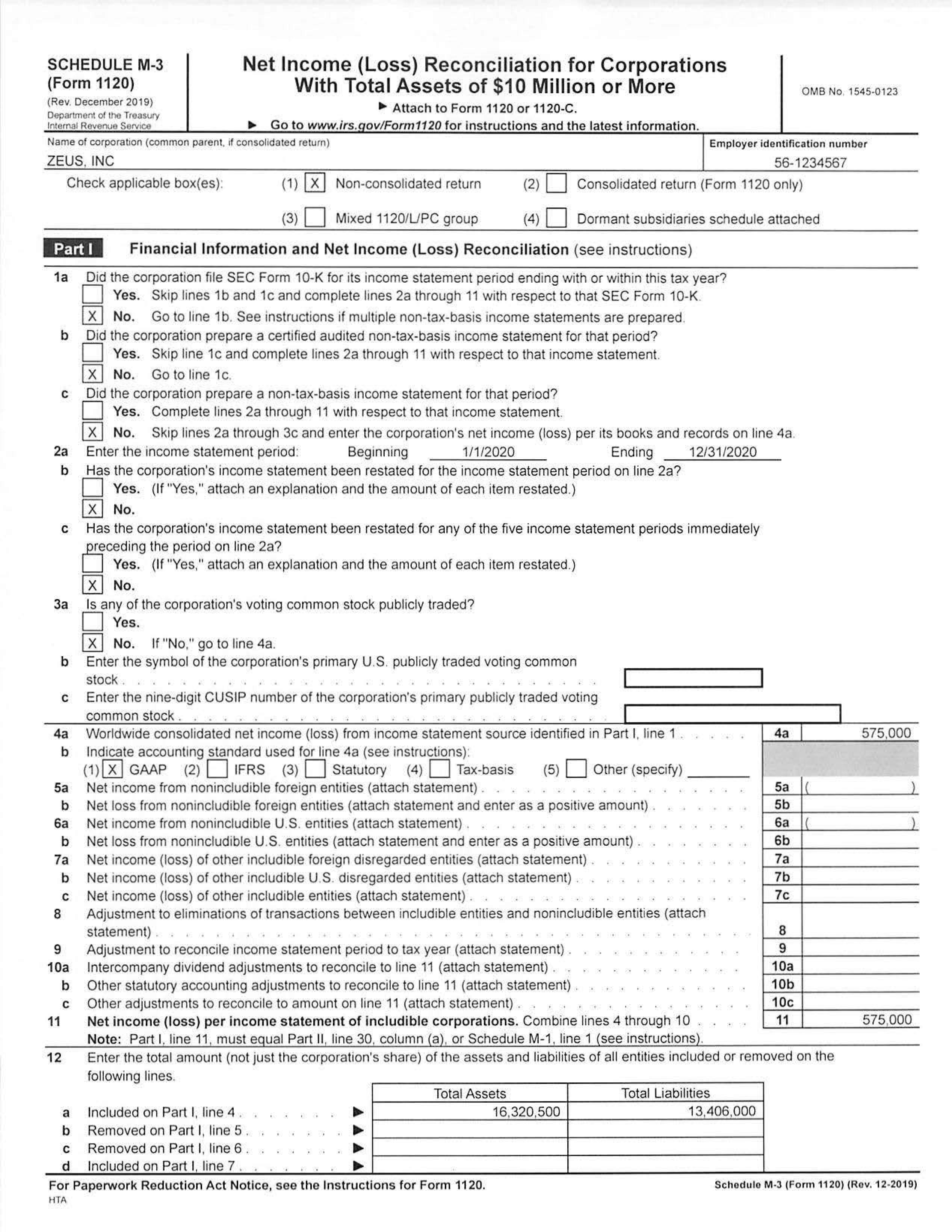 GAAP-based financial statements and has never had a restatement of its income