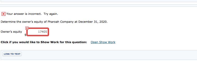 Presented below is selected information related to Pharoah Company at December 31,