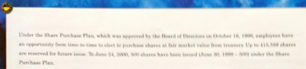 1998? If so, identify how many shares and at what amount. d)