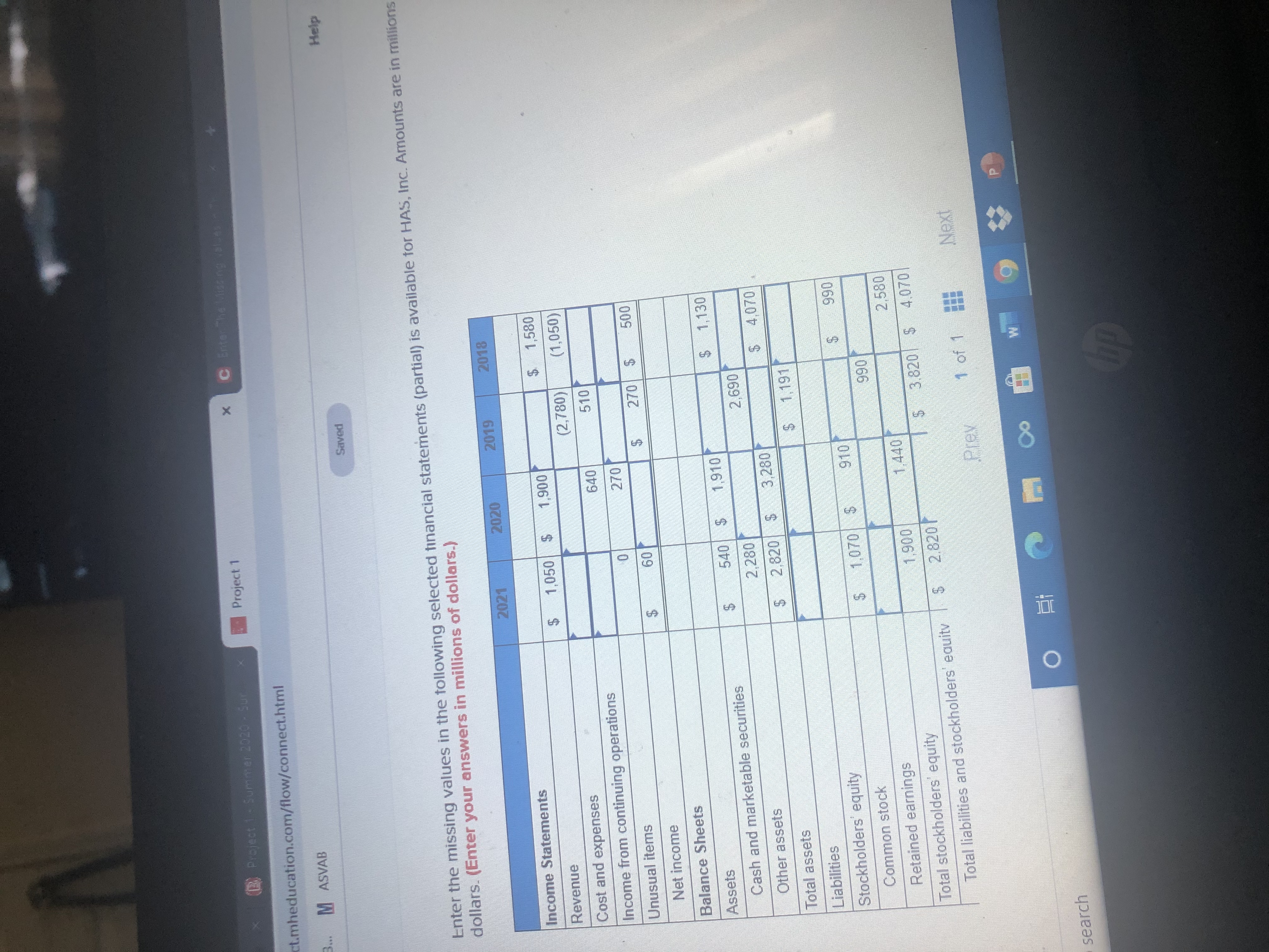  Project 1 . Summer 2020 . Project 1 C ct.mheducation.com/flow/connect.html 3...