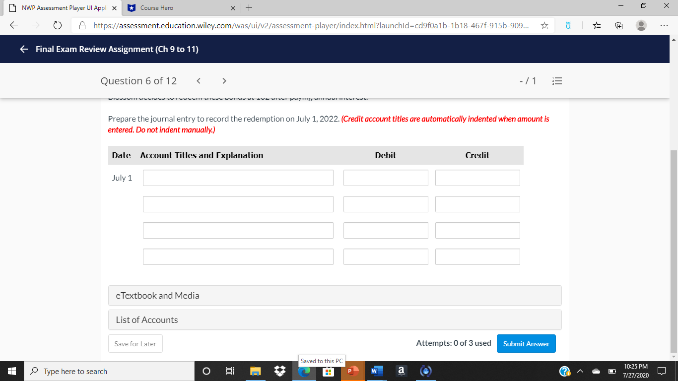 NWP Assessment Player Ul Appli X *Course Hero * + X
