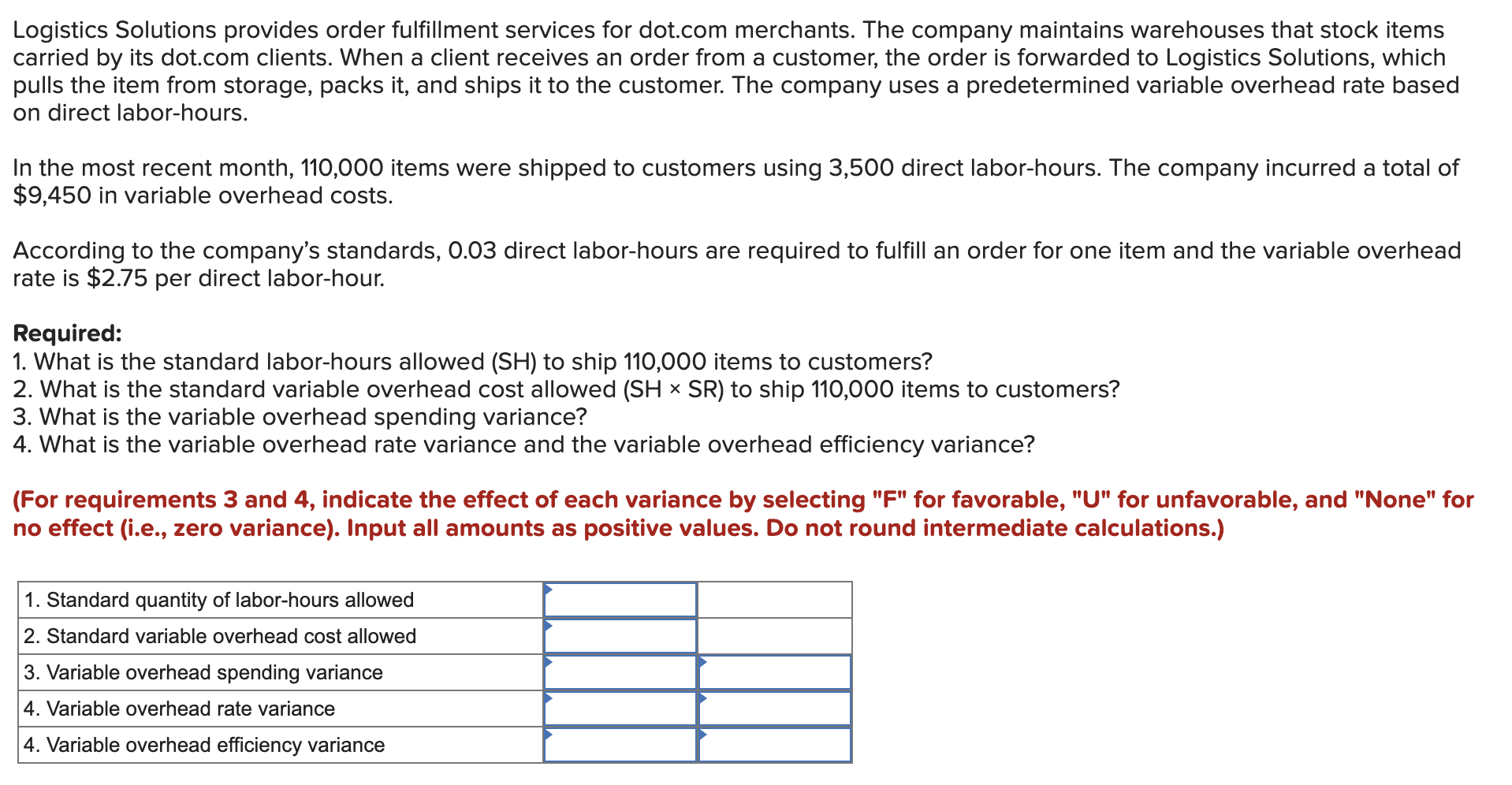  Logistics Solutions provides order fulfillment services for dot.com merchants. The company