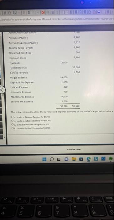 tevense and apense acceurts at the end of the penod incluctea is