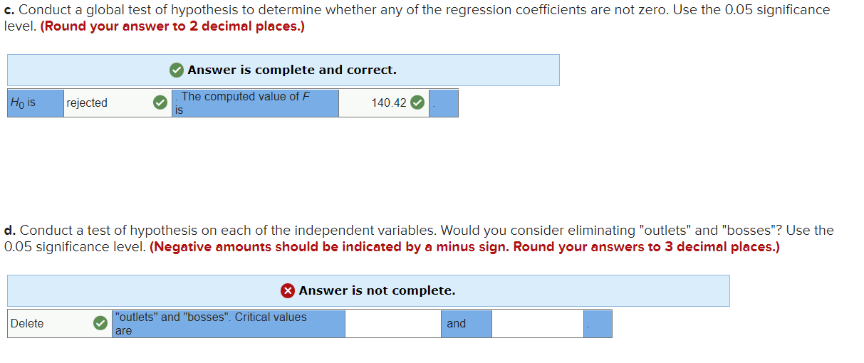 variables. What percent of the variation is explained by the regression equation?