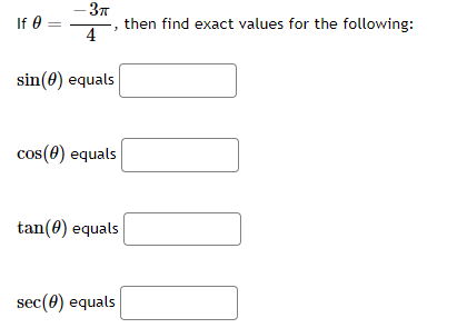 question below For each angle below, determine the quadrant in which the