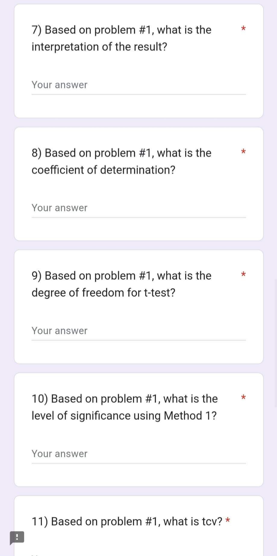 is EY?* Your answer 4) Based on problem #1, what is EXY?*
