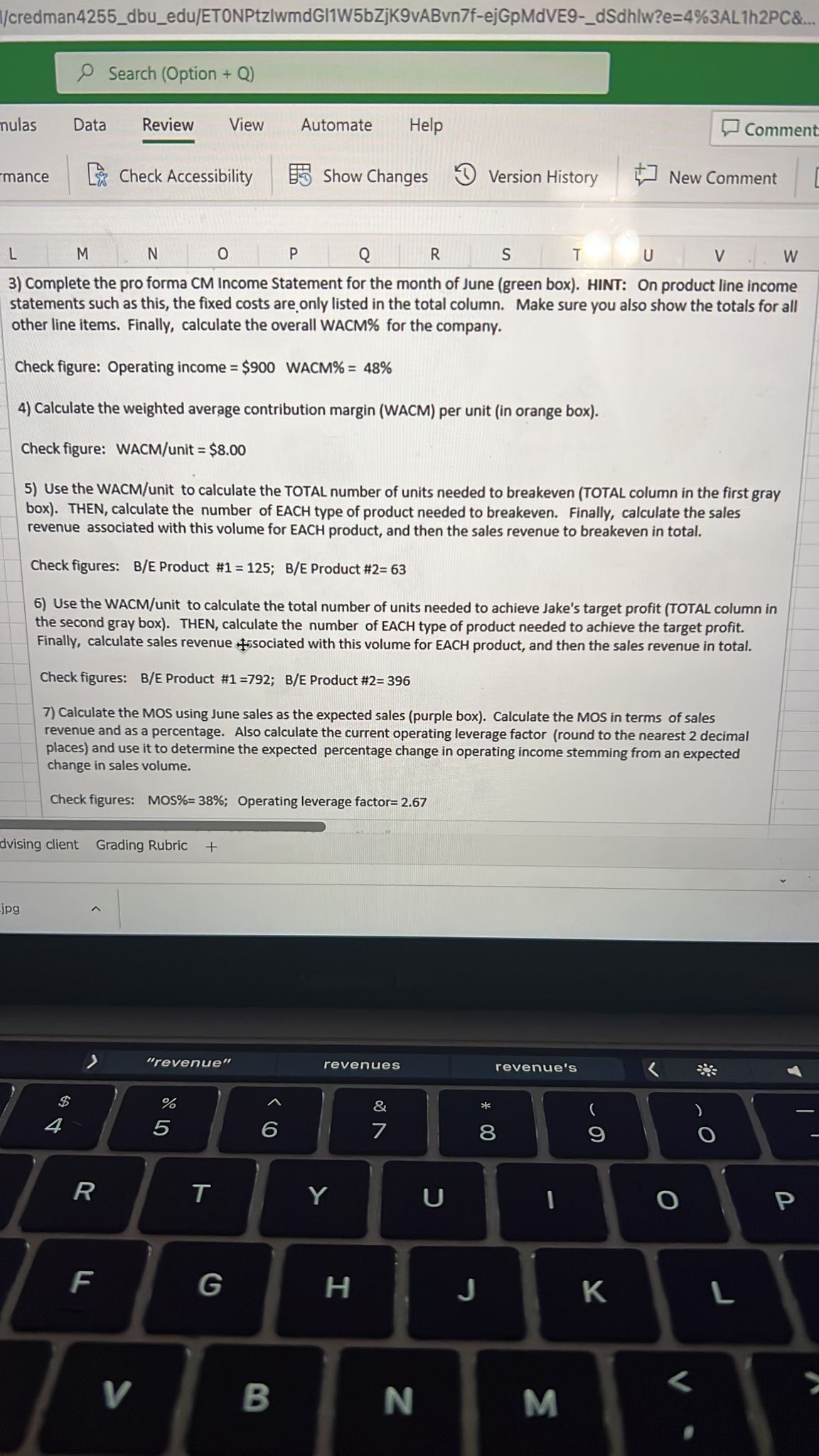 WACM/unit to calculate the total number of units needed to achieve Jake's