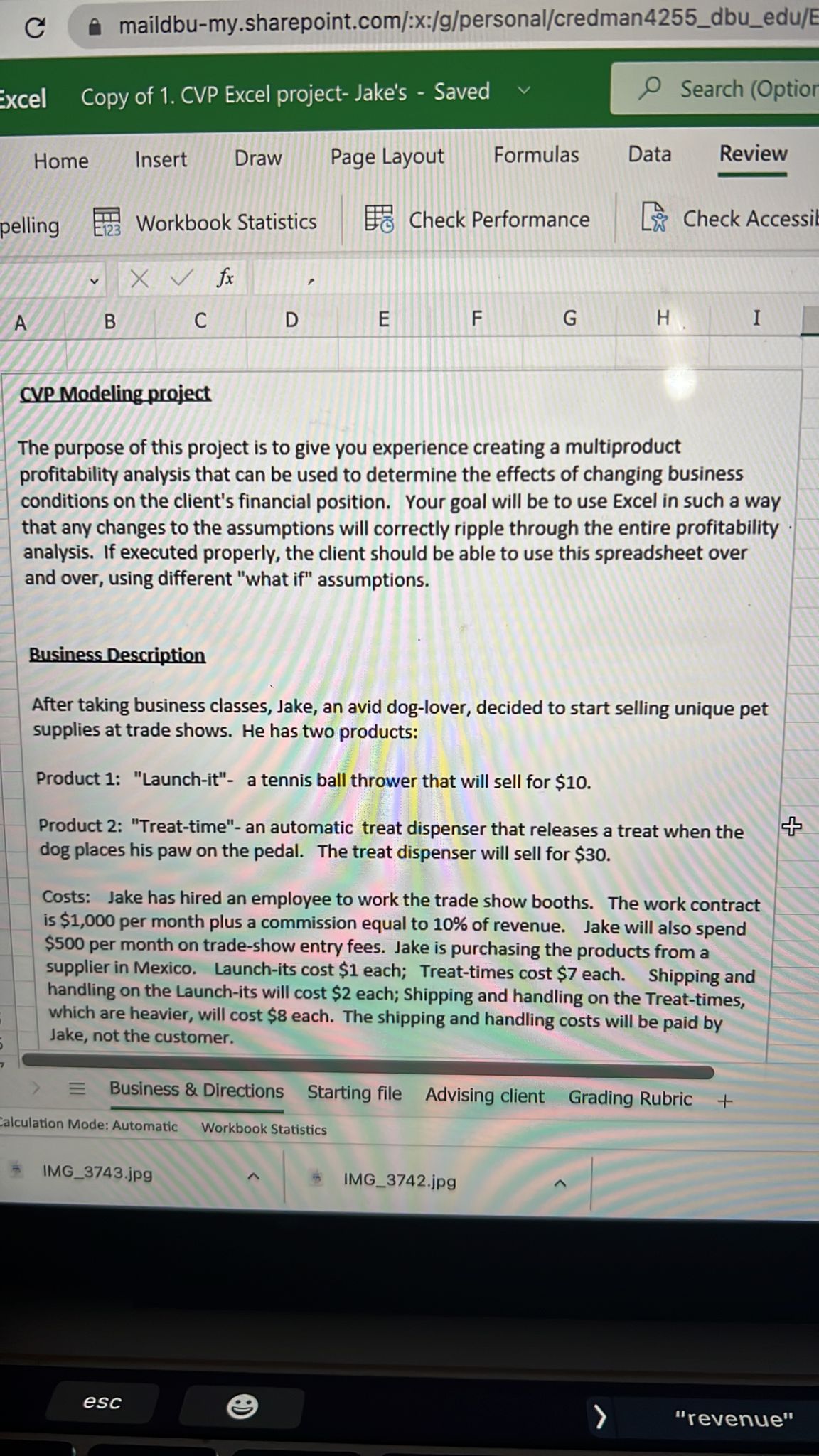 number of EACH type of product needed to achieve the target profit.