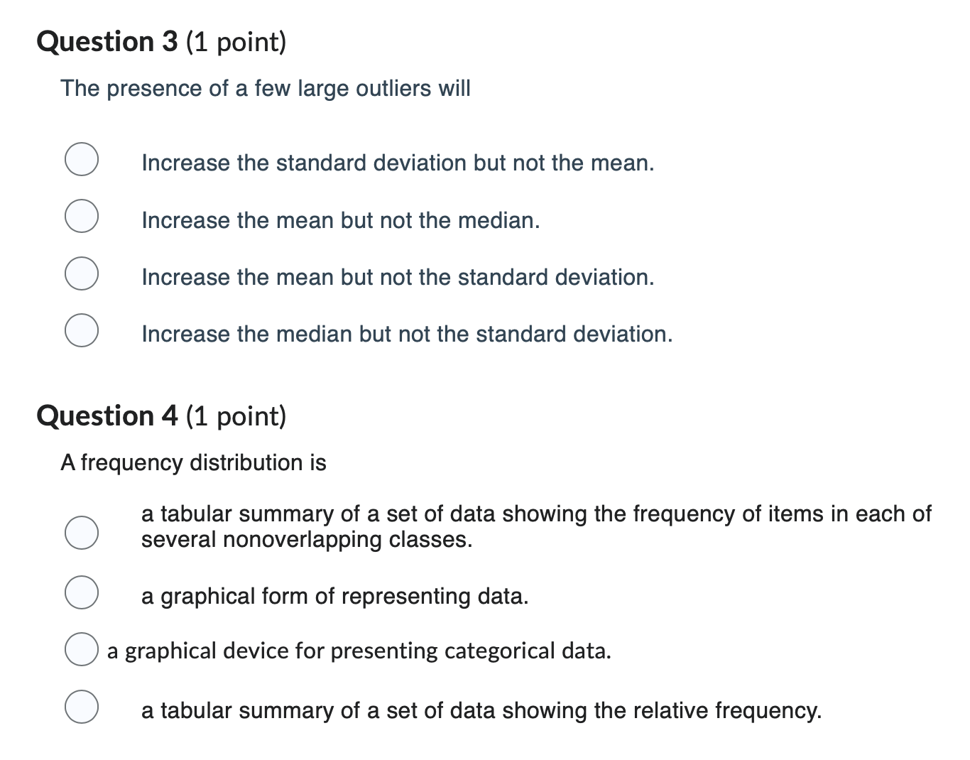 the population, the sample mean O is always smaller than the mean