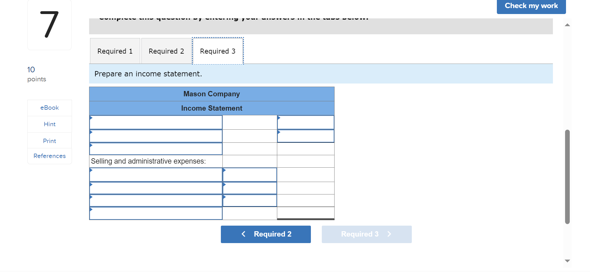 $ 35,690 $ 42,909 Required: 1. Prepare a schedule of cost of