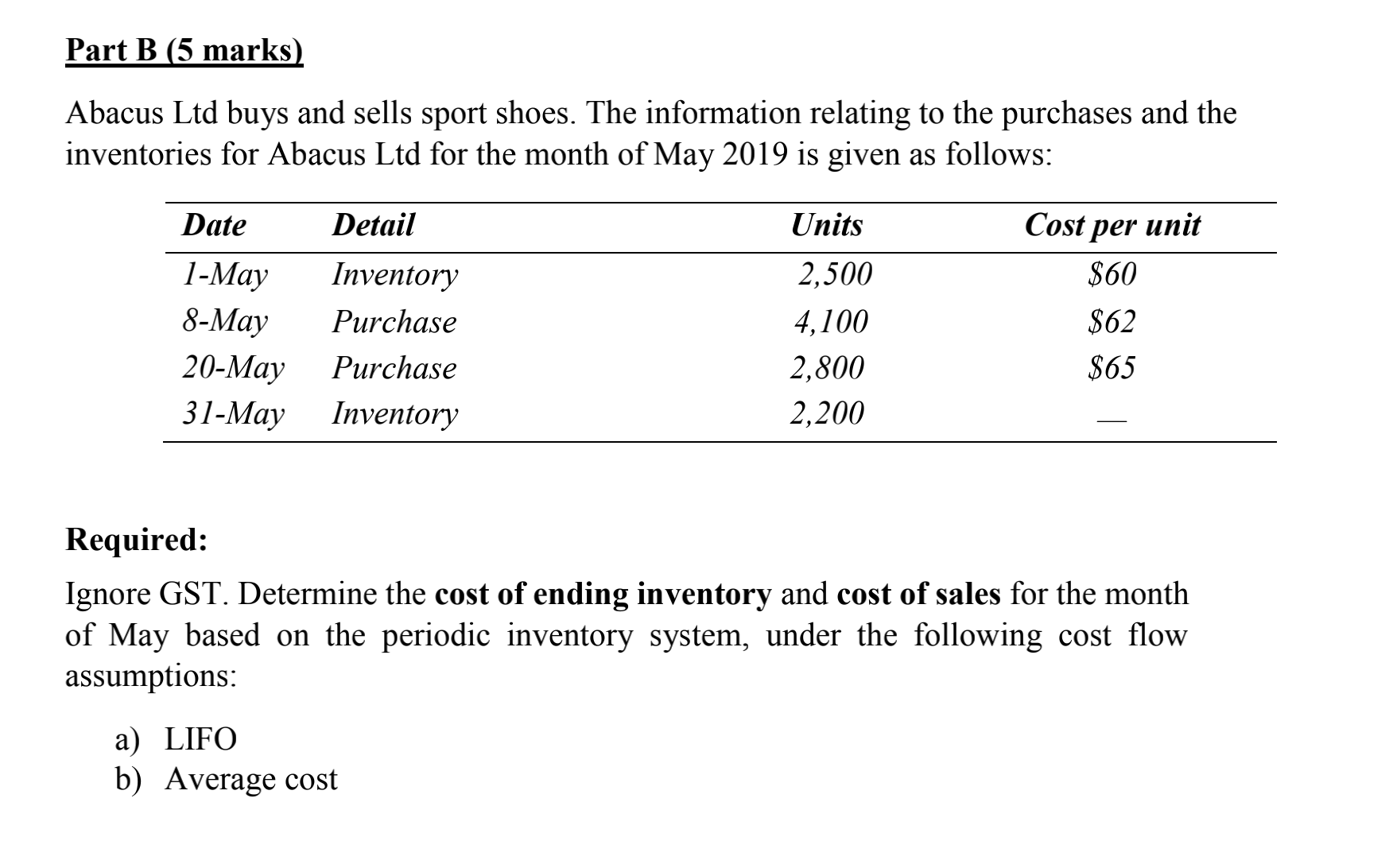 reports the following for the month of June: Date Explanation Units Unit