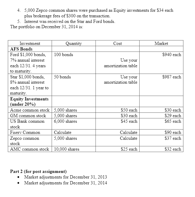 you can help me with that! Thank you. Week 13: Investment Pre/Post-Assignment