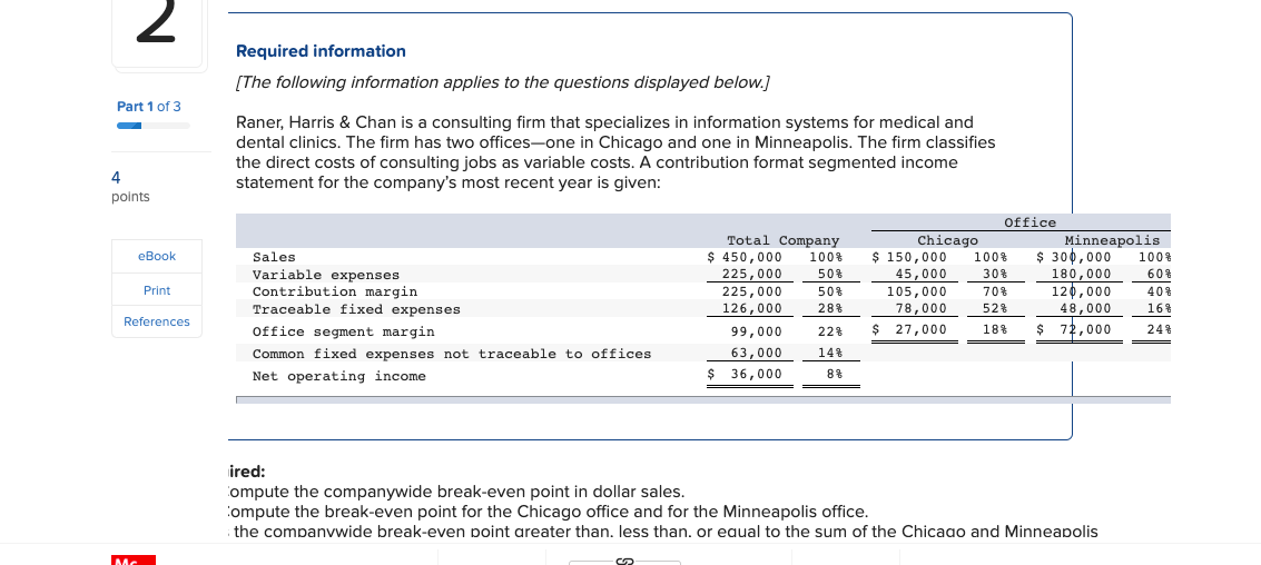 39 0 , 000 Contribution margin 61 0 , 000 Fixed expenses