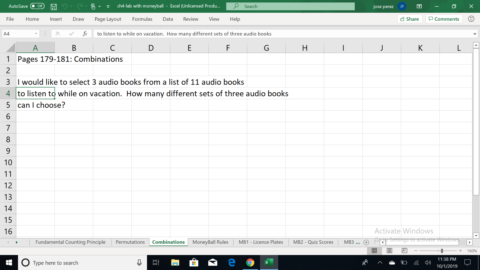 perez JP X File Home Insert Draw Page Layout Formulas Data Review