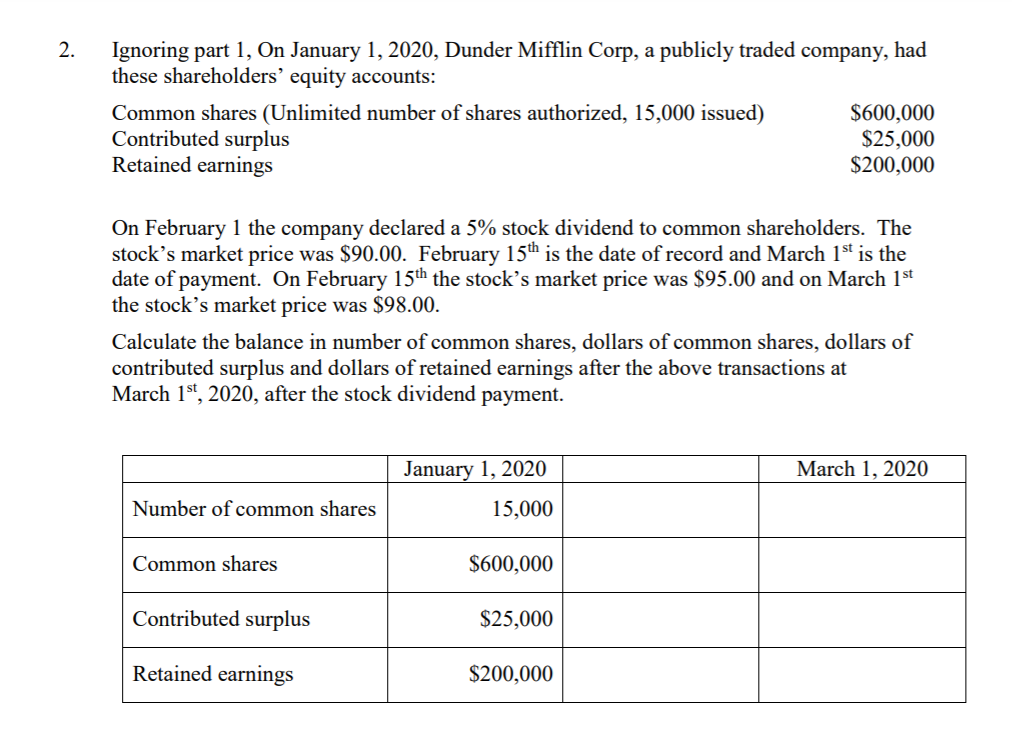 answers and work, please show answer and work. Each of the following