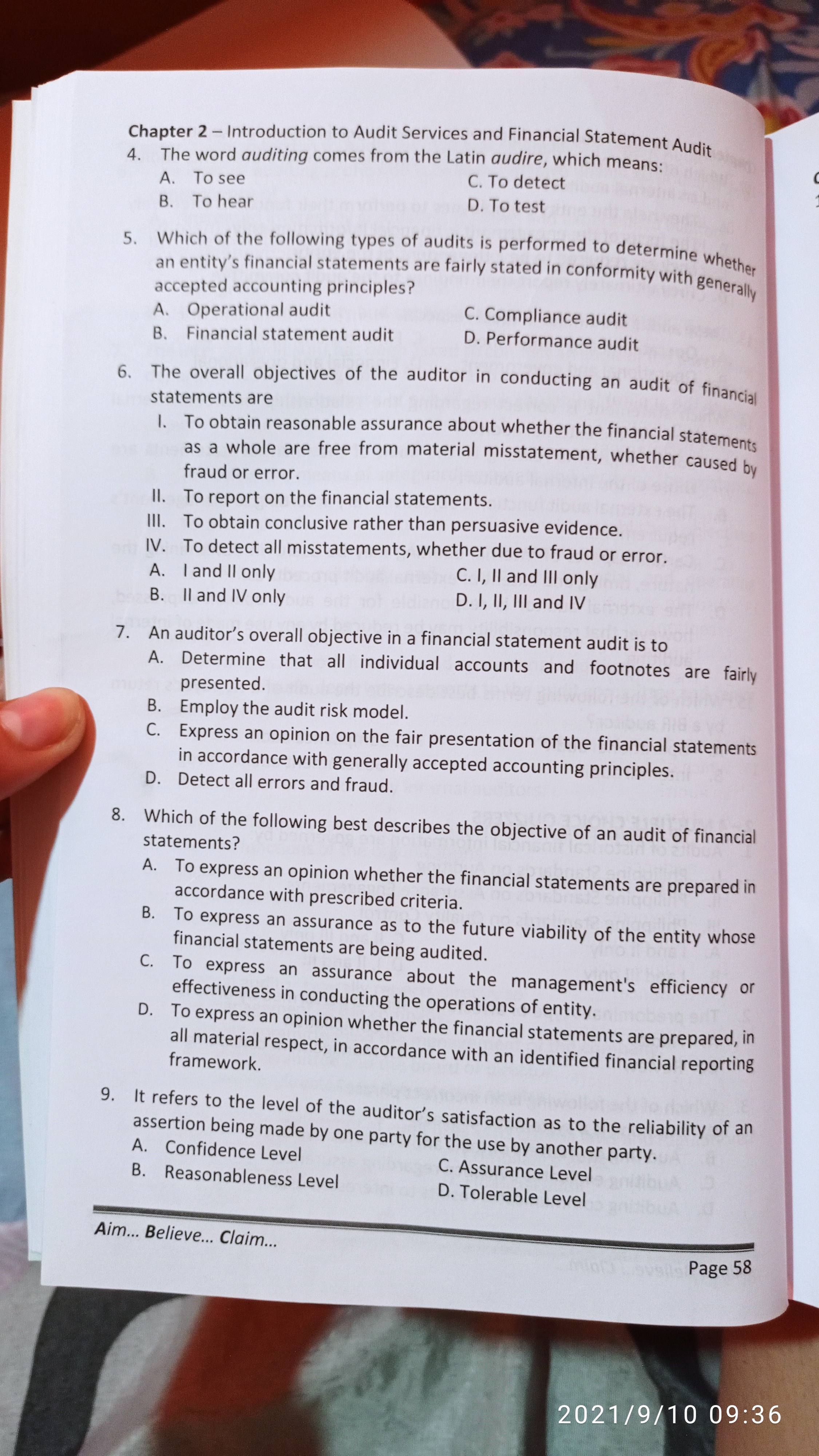 12. Which of the following is both true for external financial statements
