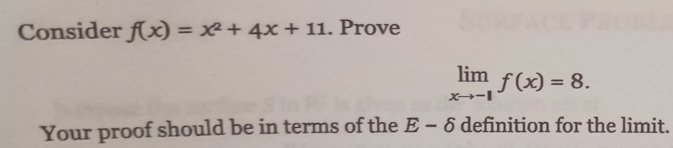 PLEASE PROVIDE SIDE WORK AND STEP BY STEP PROOF Consider f(x) =