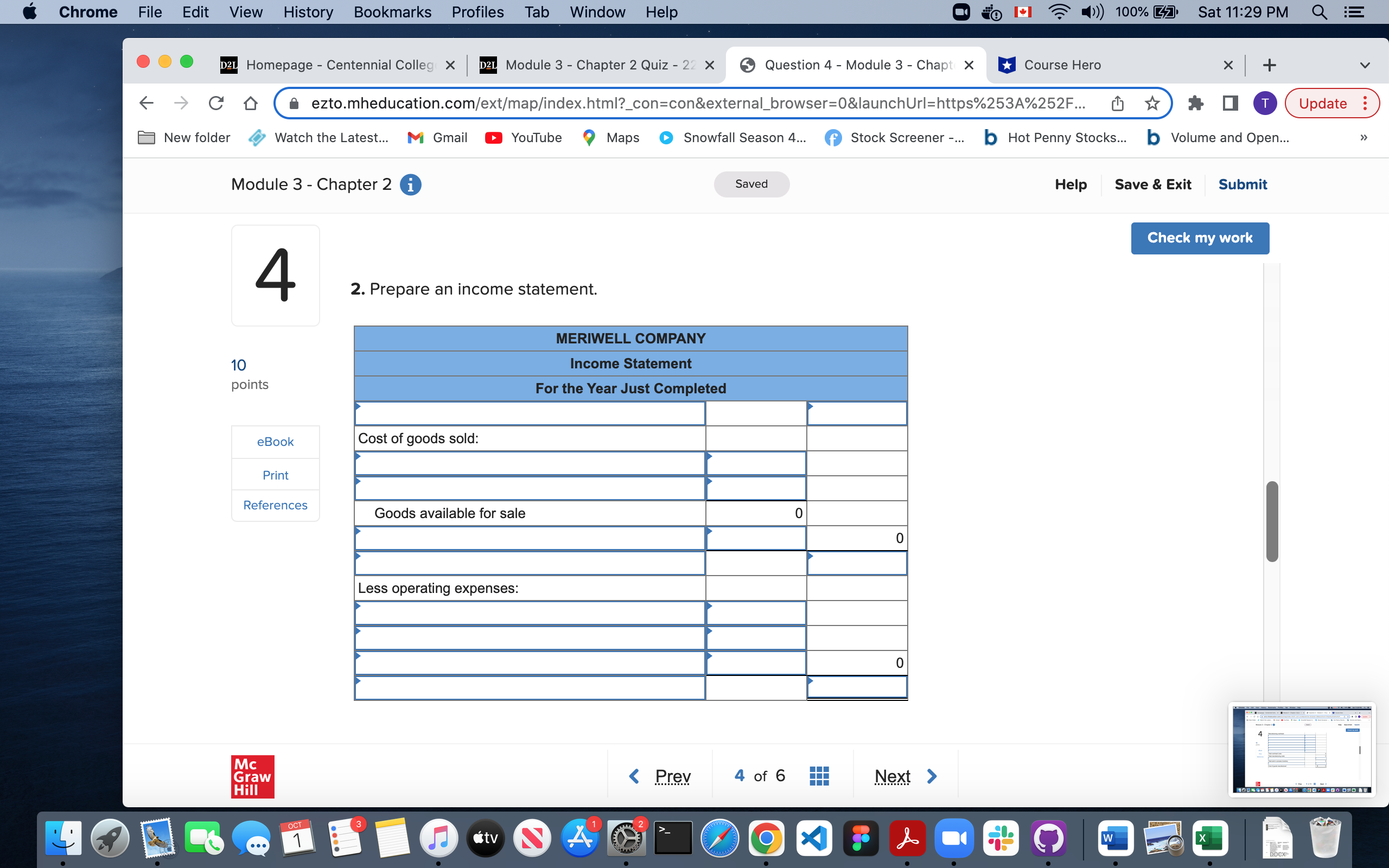 22 x Question 4 - Module 3 - Chapt X Course Hero