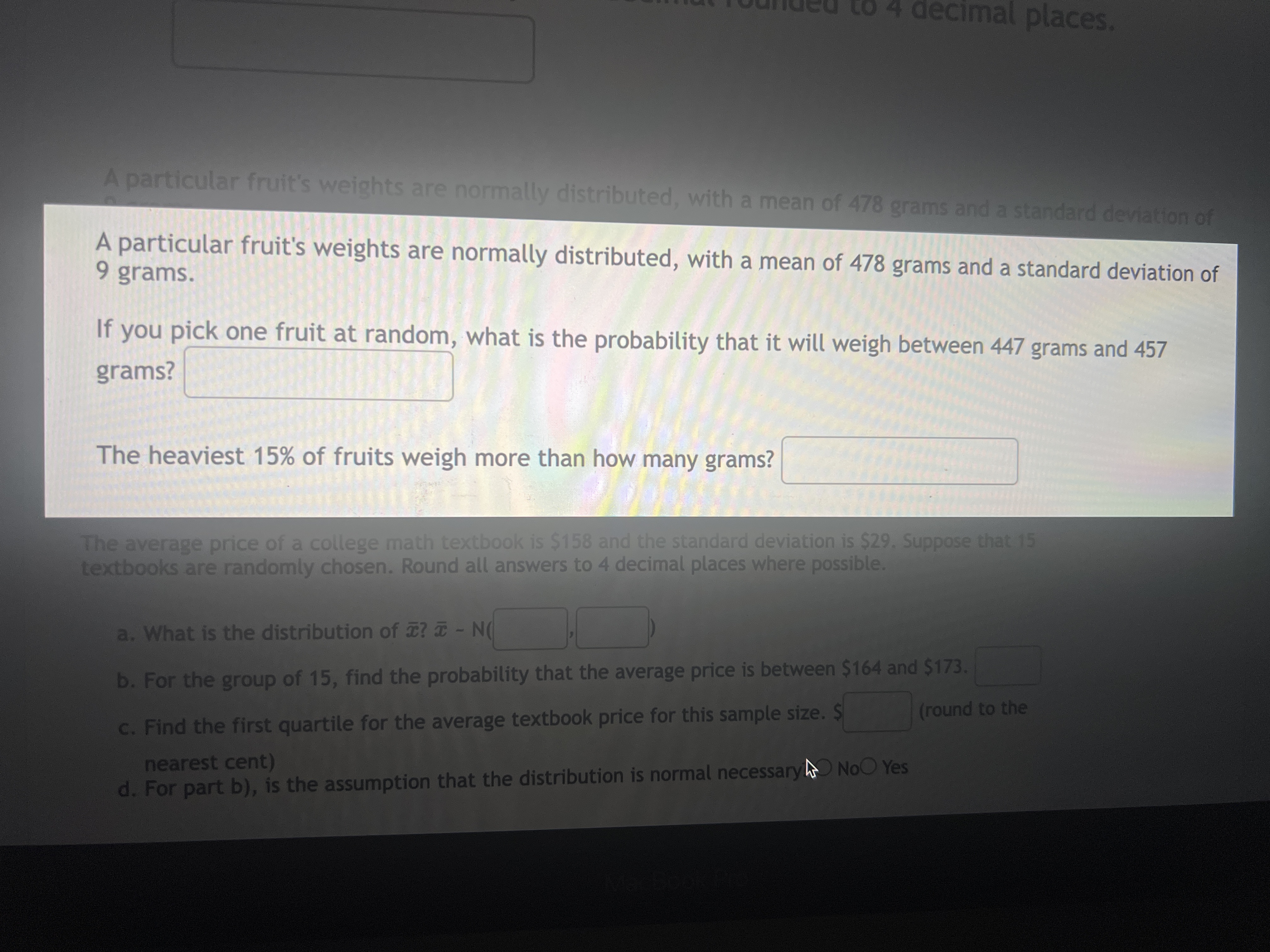your final answer, and then round to 3 decimal places. The amounts