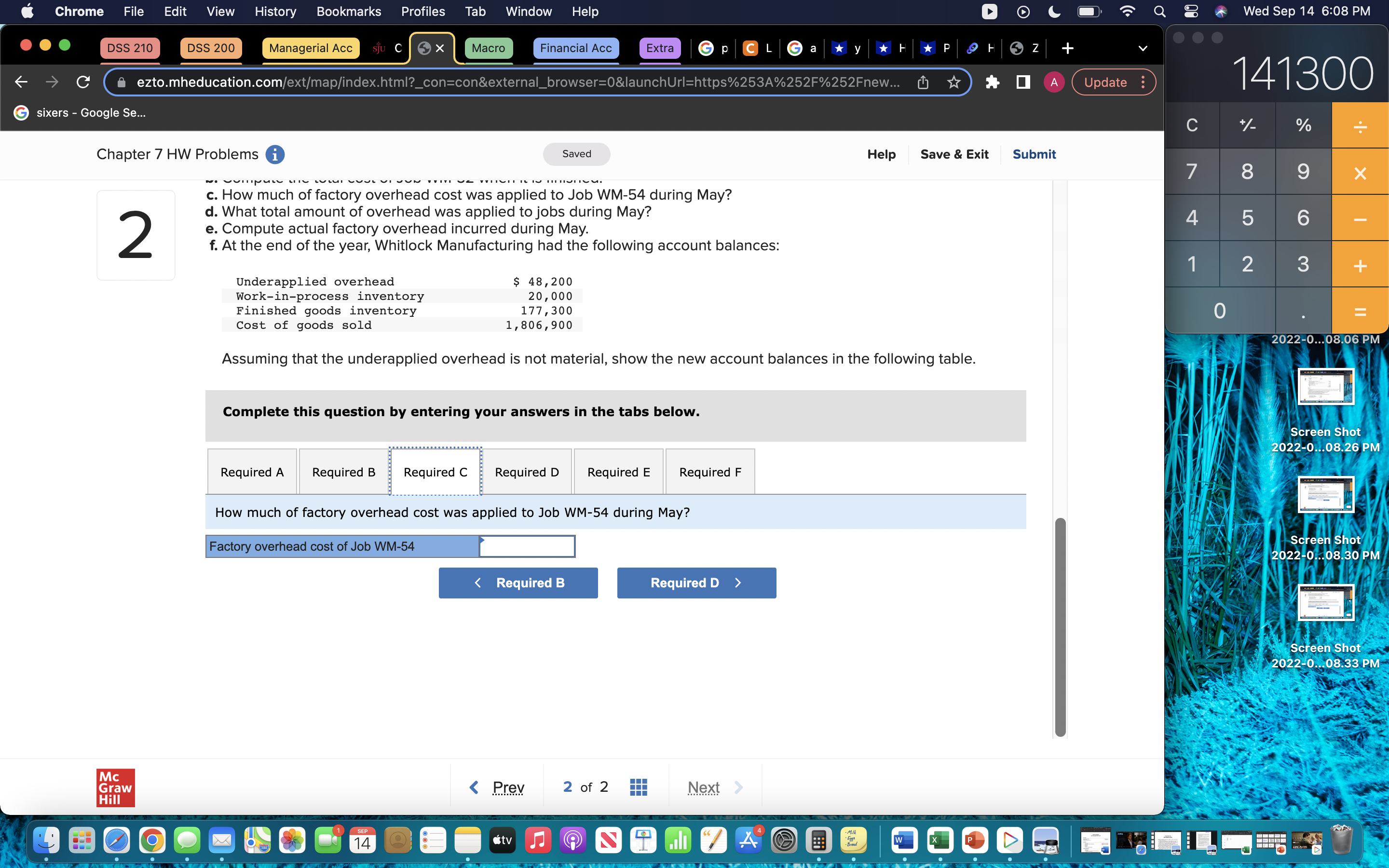 +/ _ Chapter 7 HW Problems i Saved Help Save & Exit