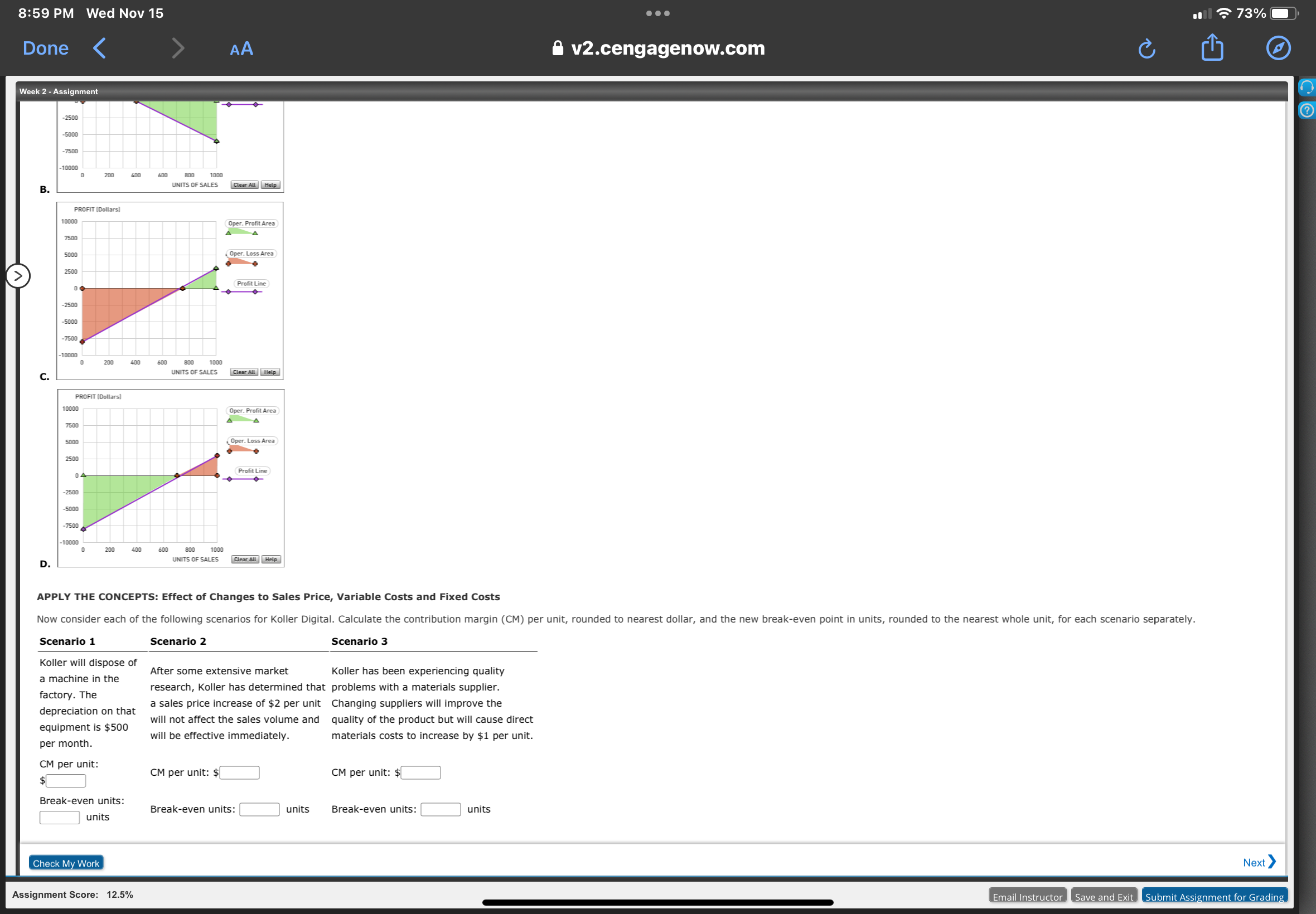 statement in CVP analysis to arrive at operating Income. This format is