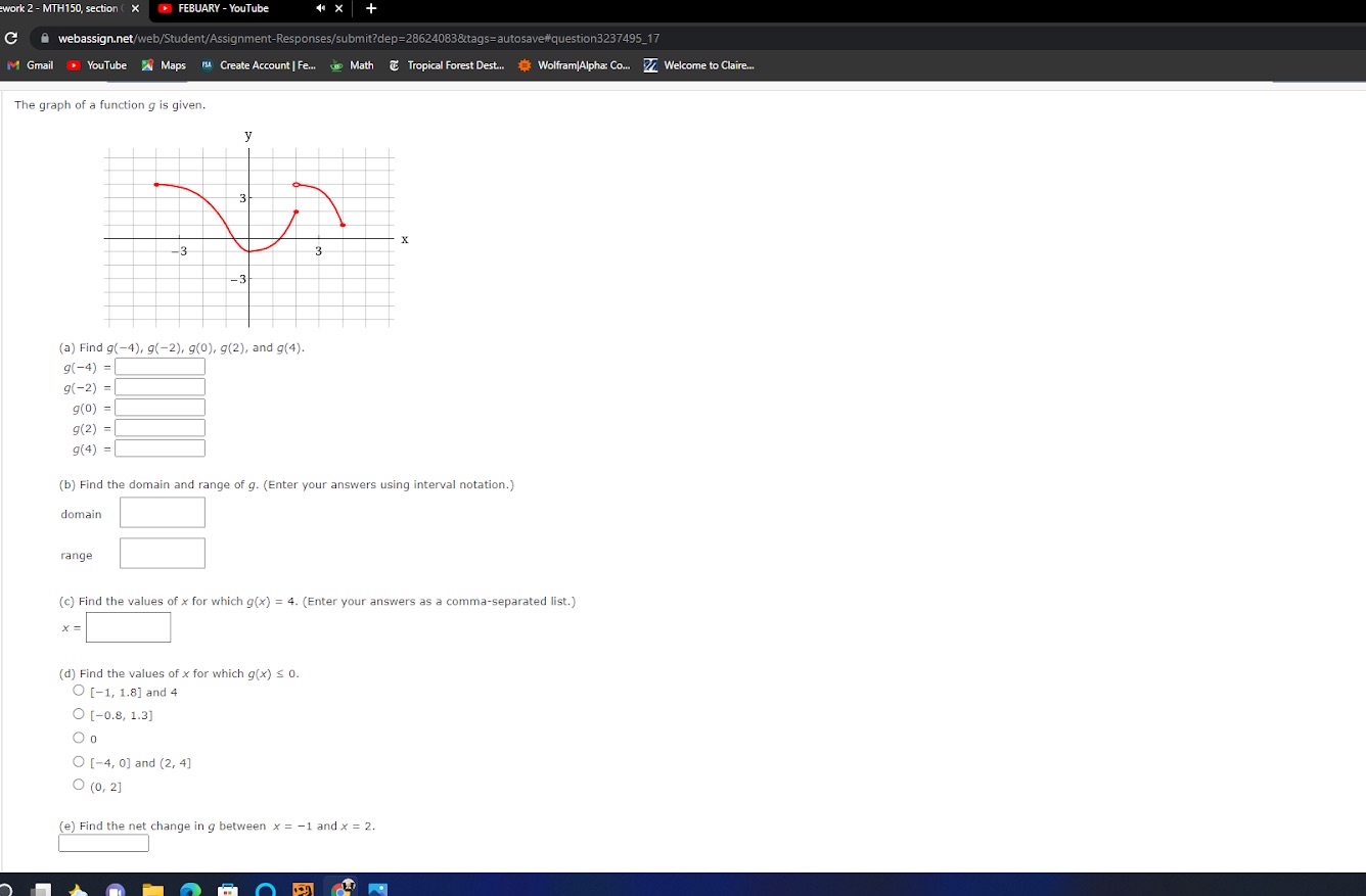 work 2 - MTH150, section ( X FEBUARY - YouTube C