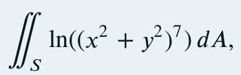 In((x2 + y2)7) dA,