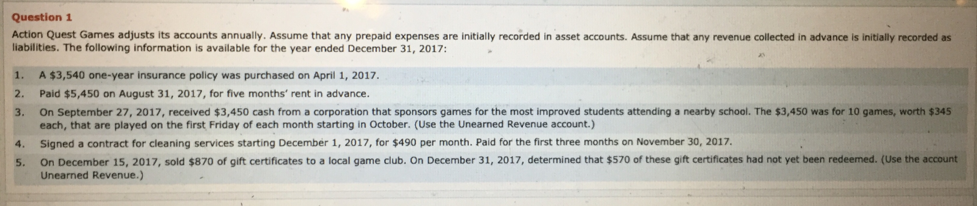a) Make initial journal entries in the LINED JOURNALb) Make adjusting entries