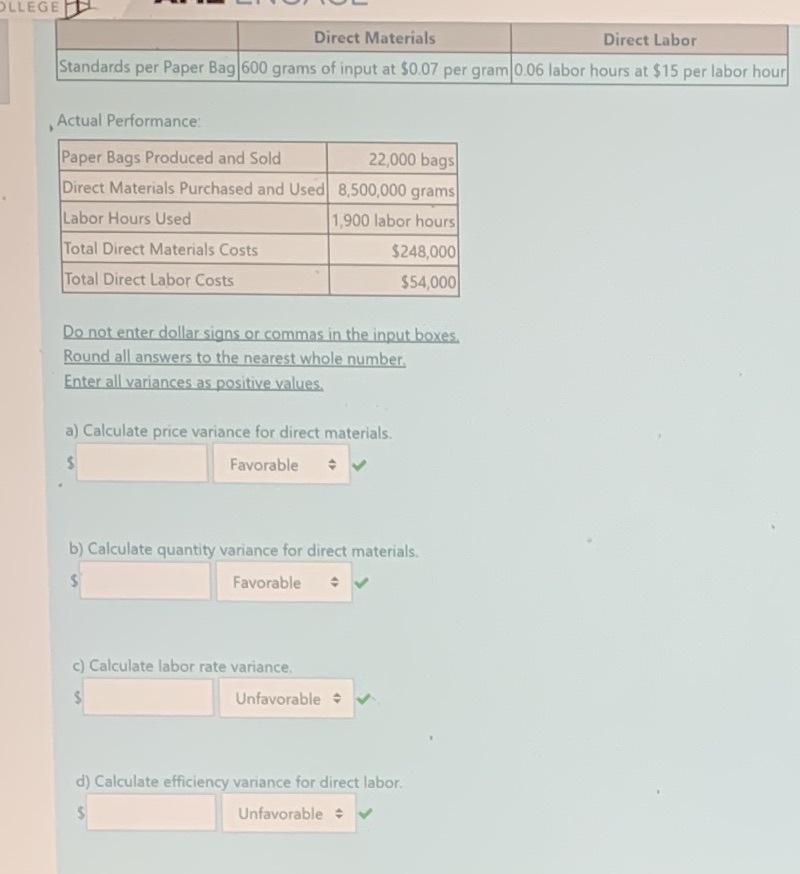 I need the answer to a, b, c and ,d OLLEGET Direct