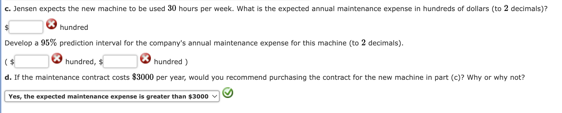 collecting data on volume and cost and using the least squares method