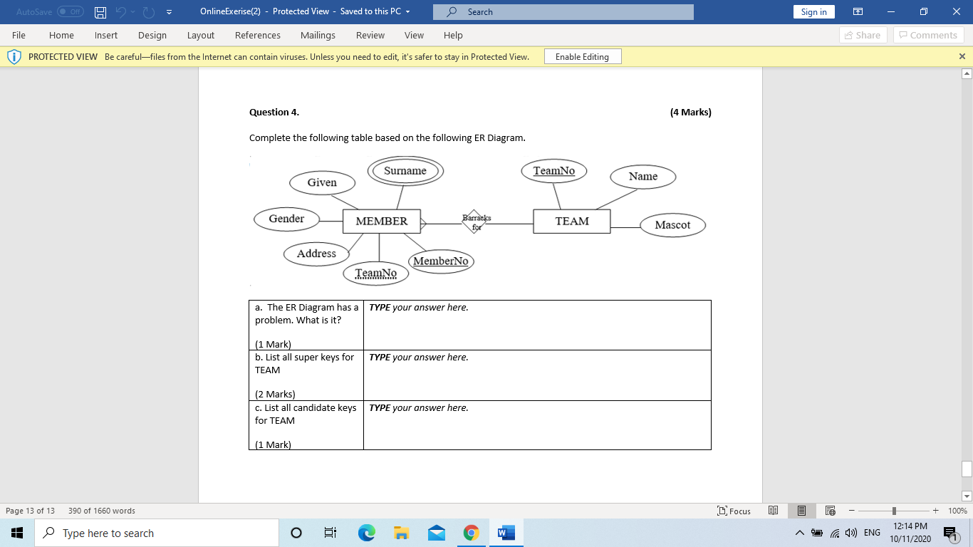 AutoSave ( Off) OnlineExerise(2) - Protected View - Saved to this