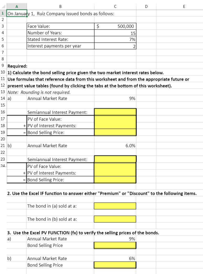 Need help with Bond Pricing Using Tables - Calculate the price of