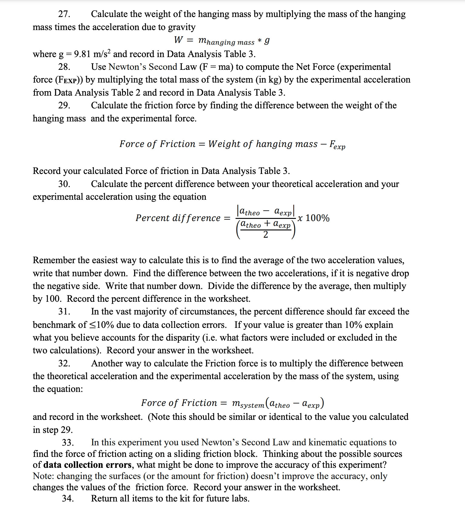 groove, over the edge of the table and a mass is attached