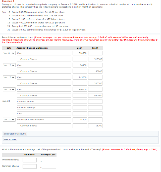 please help me with the 2 questions Question 4 Covington Lid. was