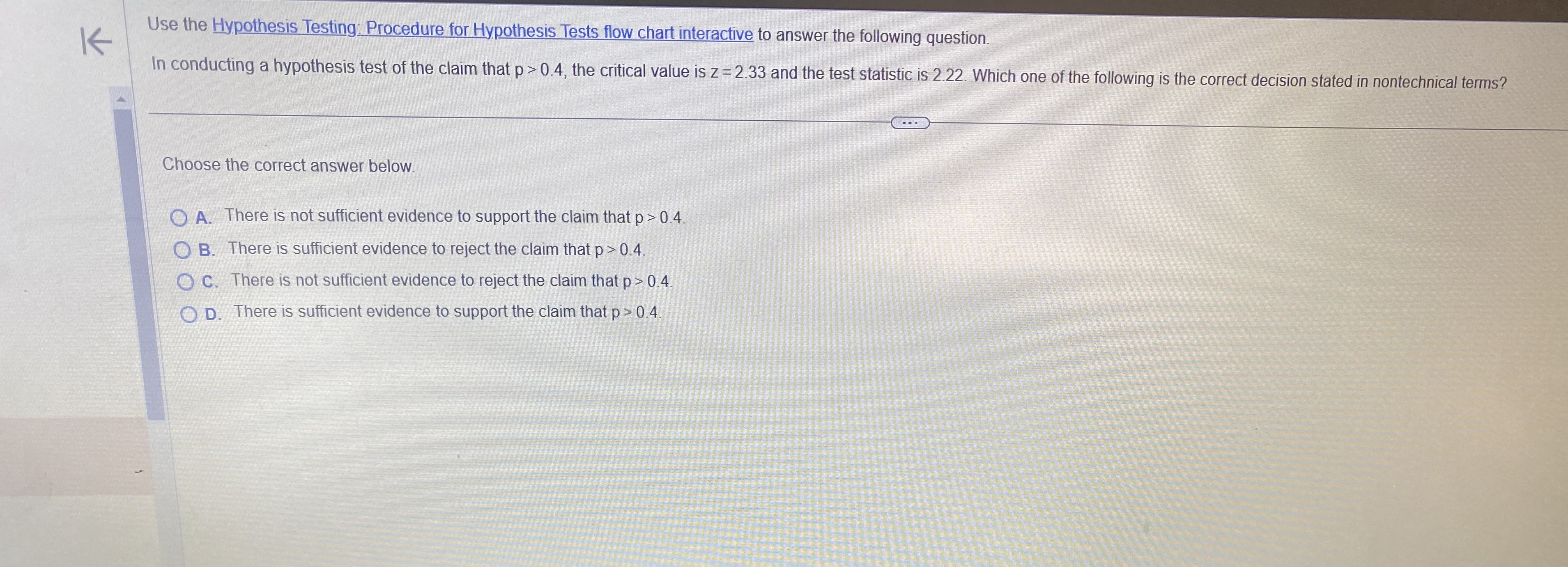 "at least 60% of adults vote," which of the following is the