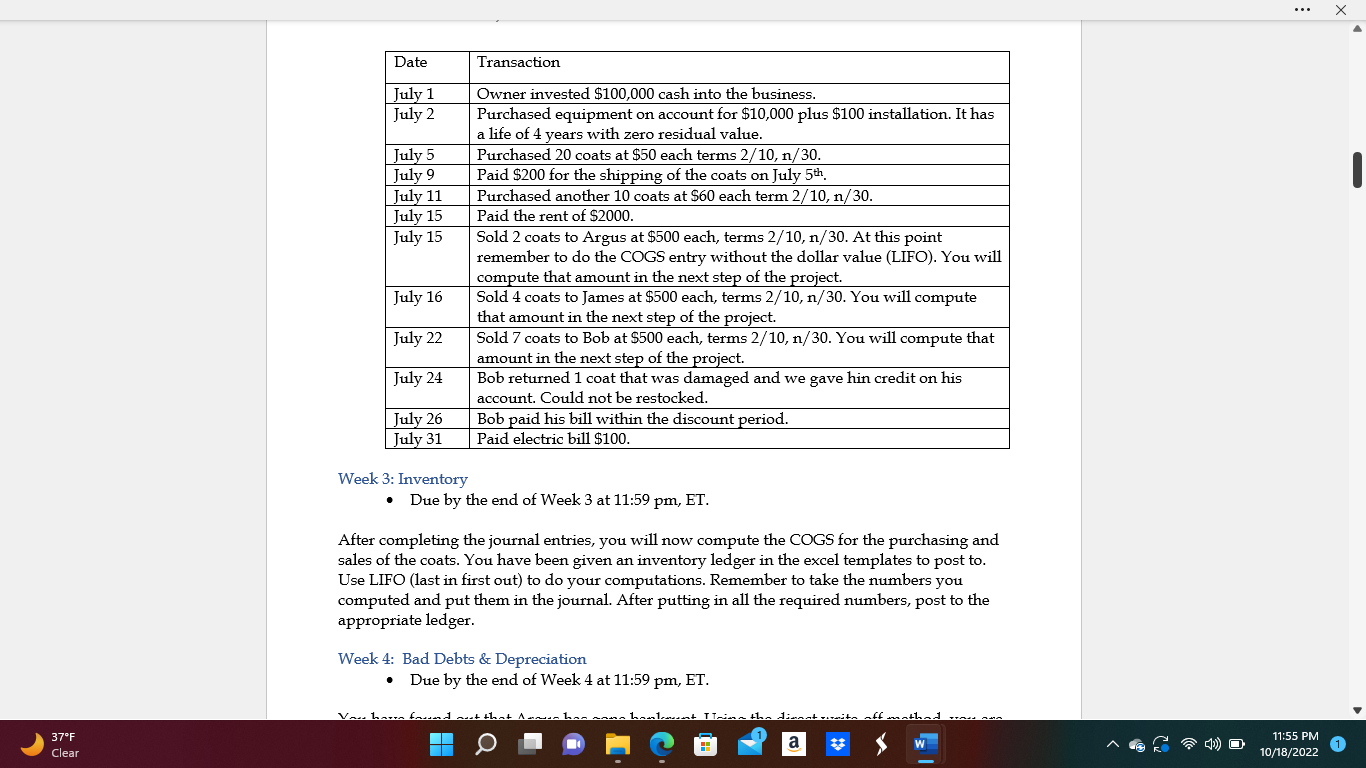 an accounting position at SBK Company. They want you to create a