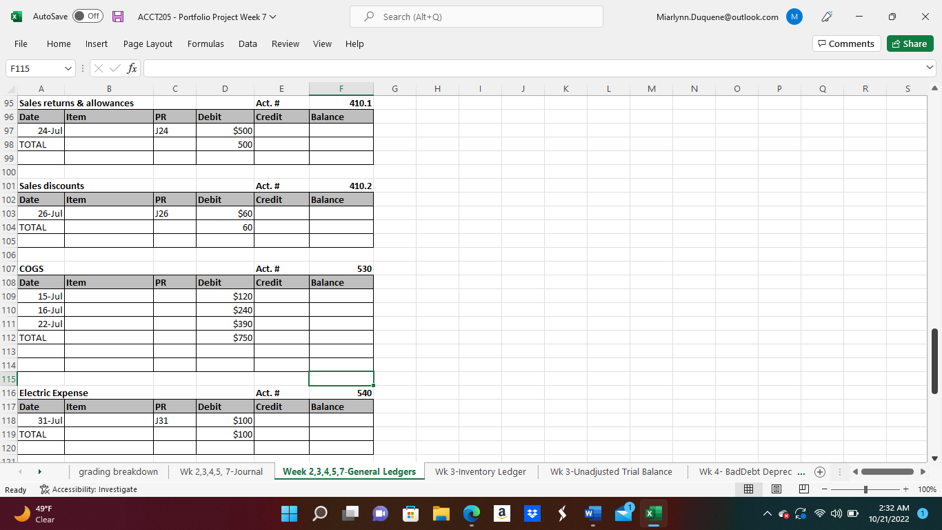 post to the general ledgers. At montheend, you have received information about
