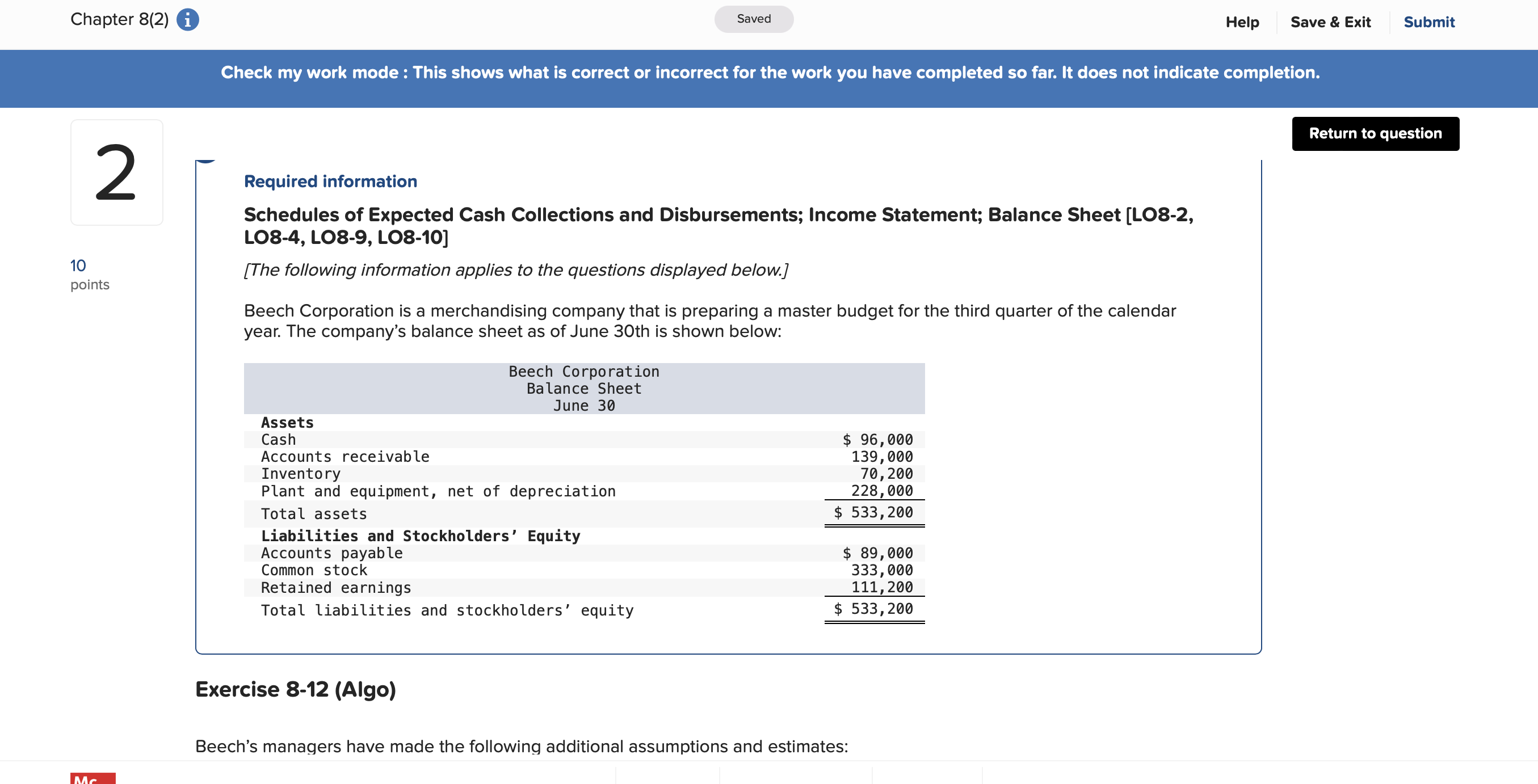 Please solve all the question step by step. Show all work and