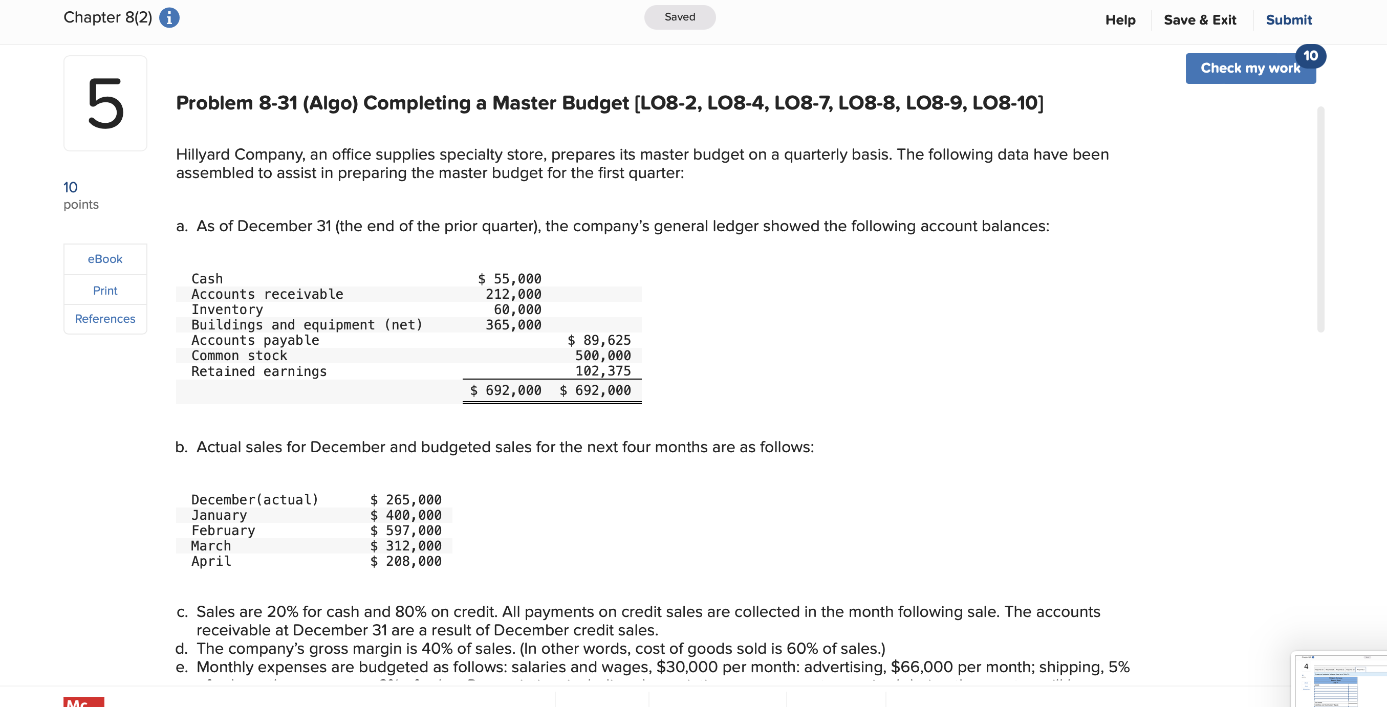 : This shows what is correct or incorrect for the work you