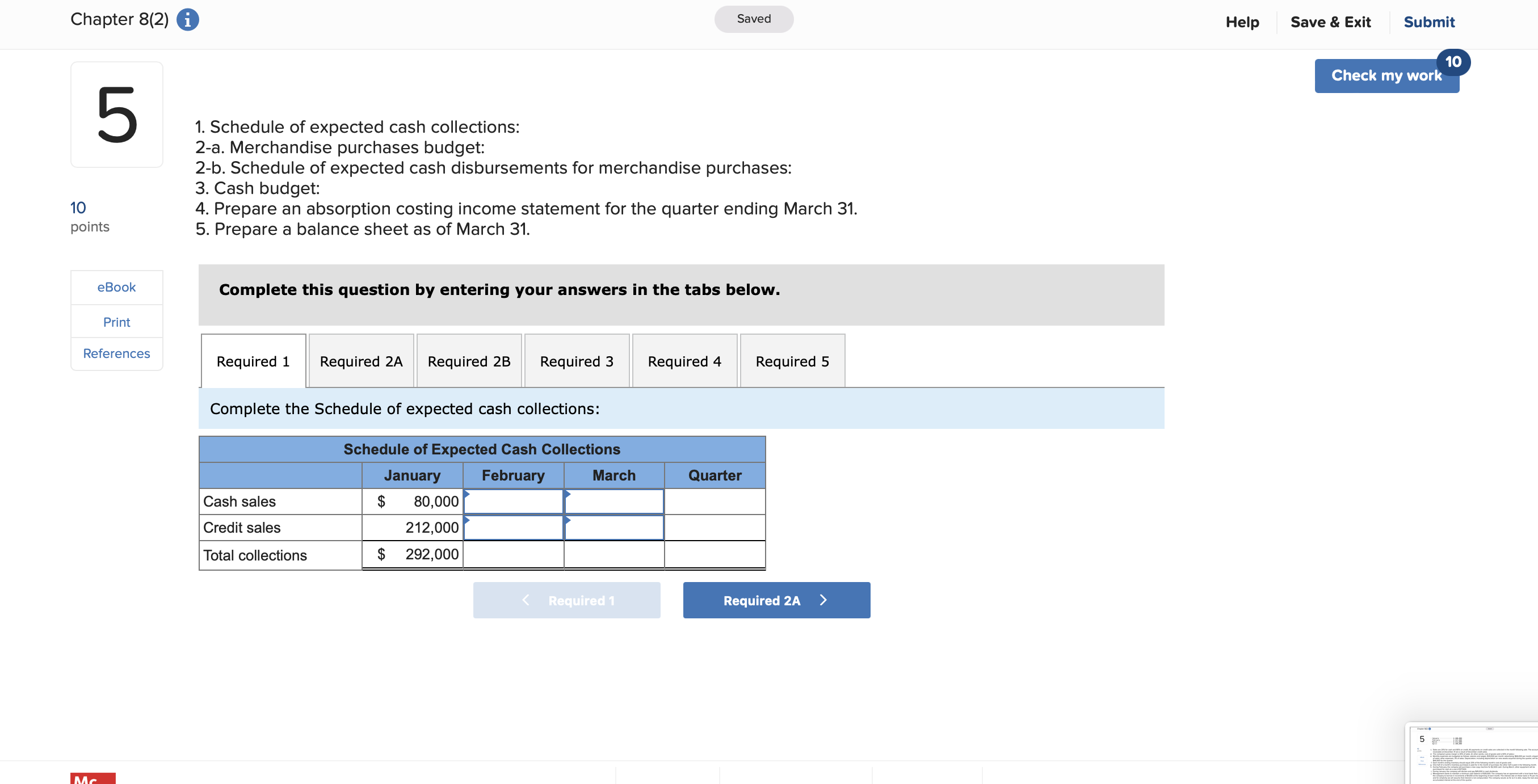2 Exercise 8-12 (Algo) 10 Beech's managers have made the following additional