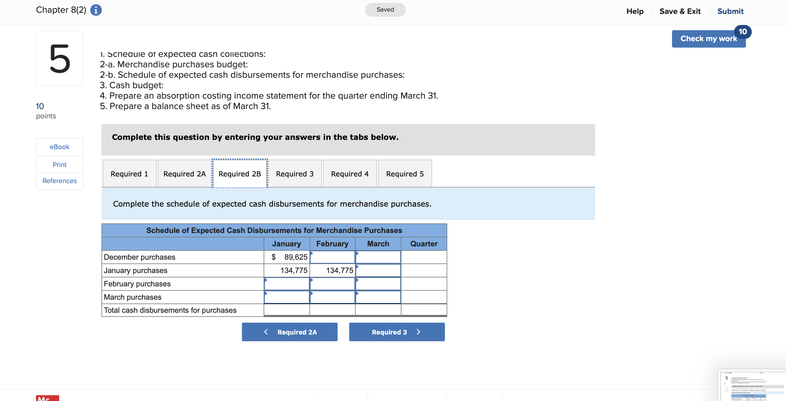 October will be $390,000, $410,000, $400,000, and $420,000, respectively. 2. All sales