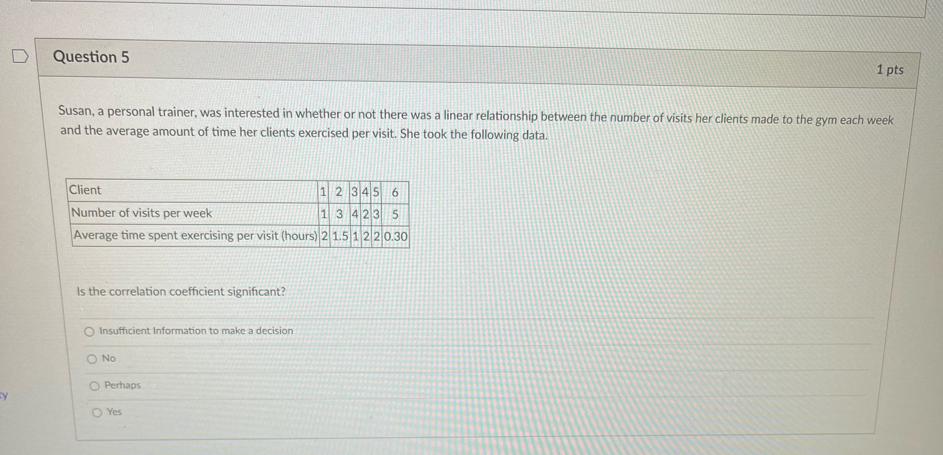 What is the correct choice for question 5 D Question 5 1