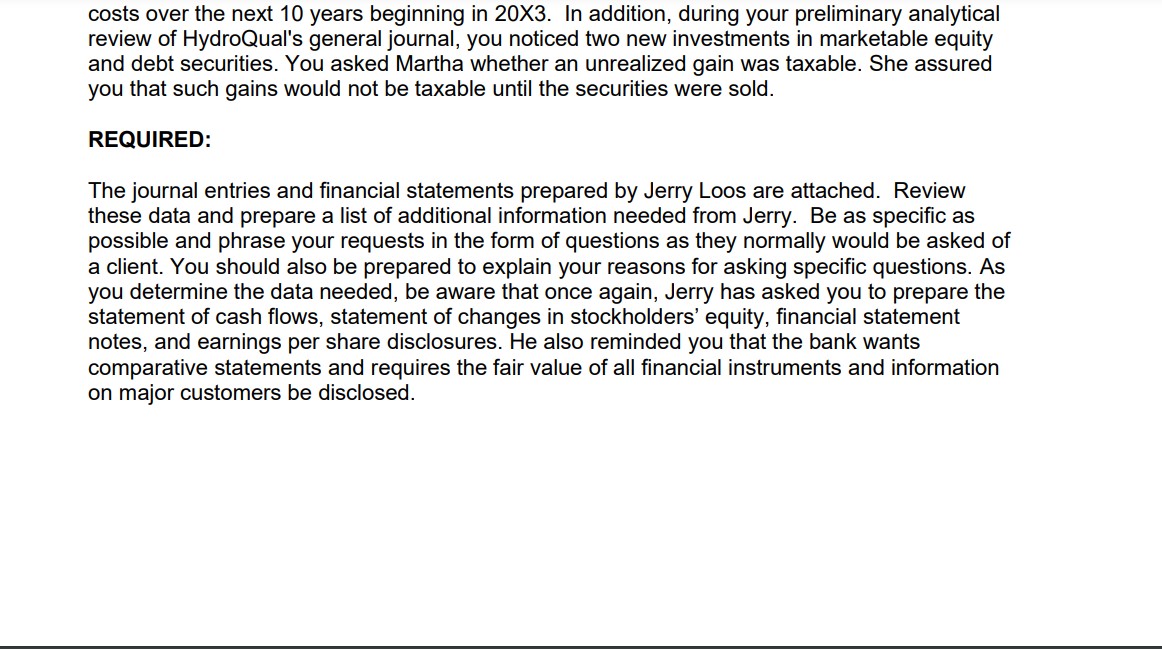 correct the incorrect treatment of it with the adjustments, calculations and the